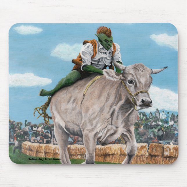 Tapis De Souris Goblin Rider Ox Racing Imaginaire Art Mousepad (Devant)