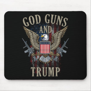 Tapis De Souris God Guns Et Trump 2ème Amendement Drapeau Ar15 Amé