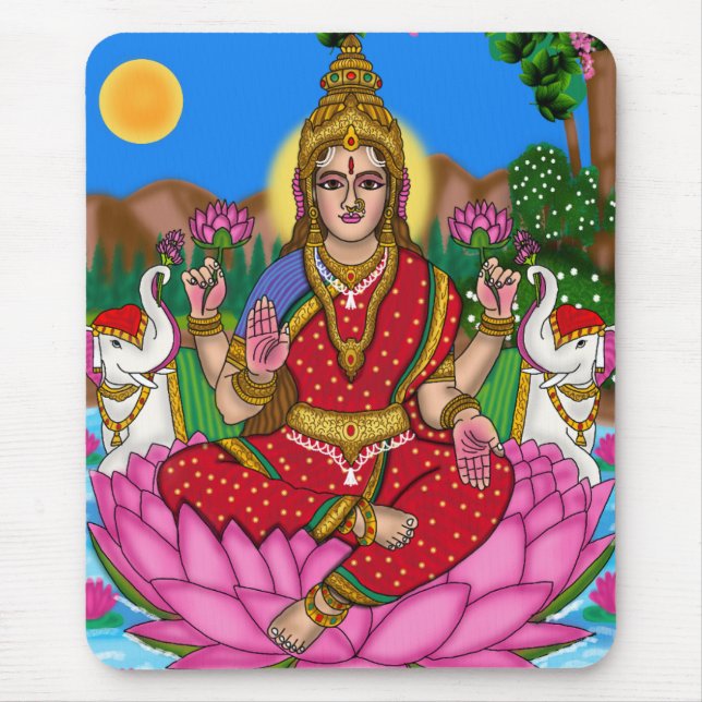 Tapis De Souris Goddess Lakshmi Mouse Pad (Devant)