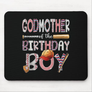 Tapis De Souris Godmère De L'Anniversaire Joueur De Baseball Joueu