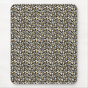 Tapis De Souris Gold Black Leopard Print