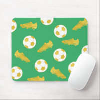 Gold Elegant Classic Soccer Clefs Ball Green