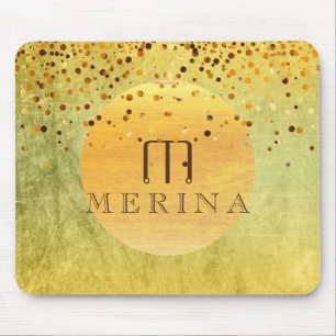 Tapis De Souris Gold Faux Foil Confetti Parties scintillant Lune P