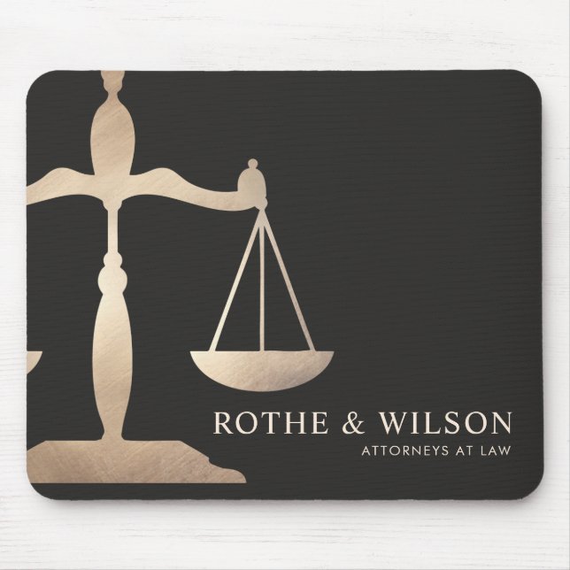Tapis De Souris Gold Lawyer Scales de justice Dark Brown (Devant)