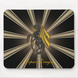 Tapis De Souris Gold Topaz Dragon Mouse Pad