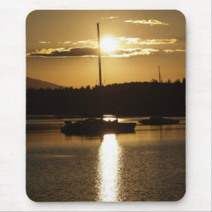 Tapis De Souris "Golden Cruise" Voilier Mousepad