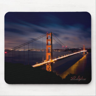 Tapis De Souris Golden gate bridge la nuit