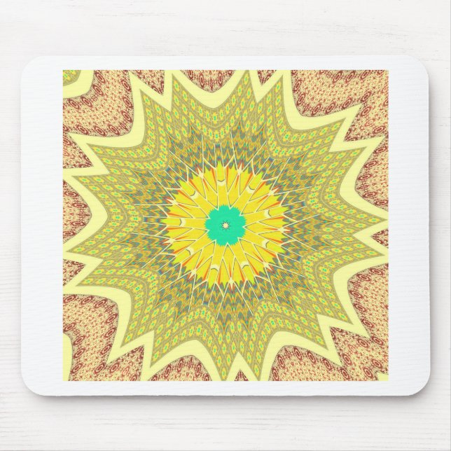 Tapis De Souris gOLDEN JAUNE motif tribal d'origine africaine (Devant)