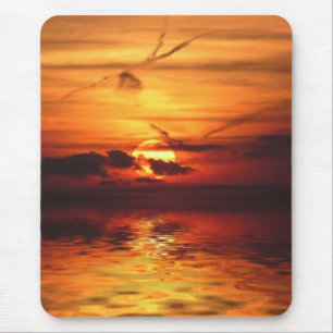 Tapis De Souris Golden Liquide Sunset Mousepad