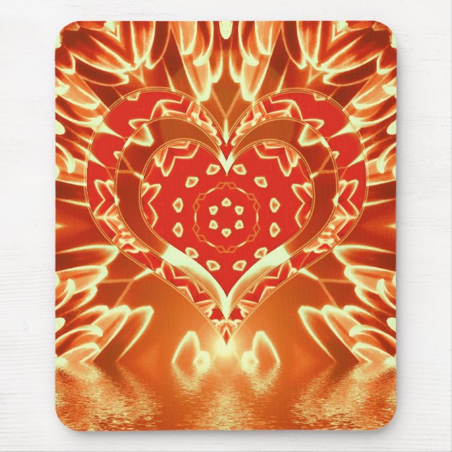 Tapis De Souris Golden Love Petals Mousepad (Devant)