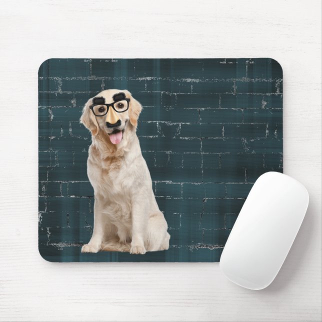 Tapis De Souris Golden Retriever avec masque amusant Souris Pad (Avec souris)