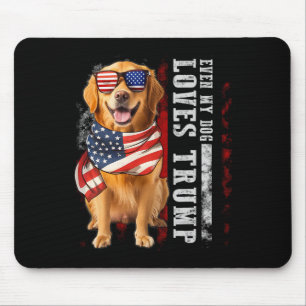 Tapis De Souris Golden Retriever Même Mon Chien Aime Trump Drôle 