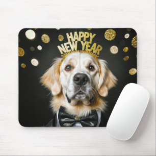 Tapis De Souris Golden Retriever Nouvel An Smoking