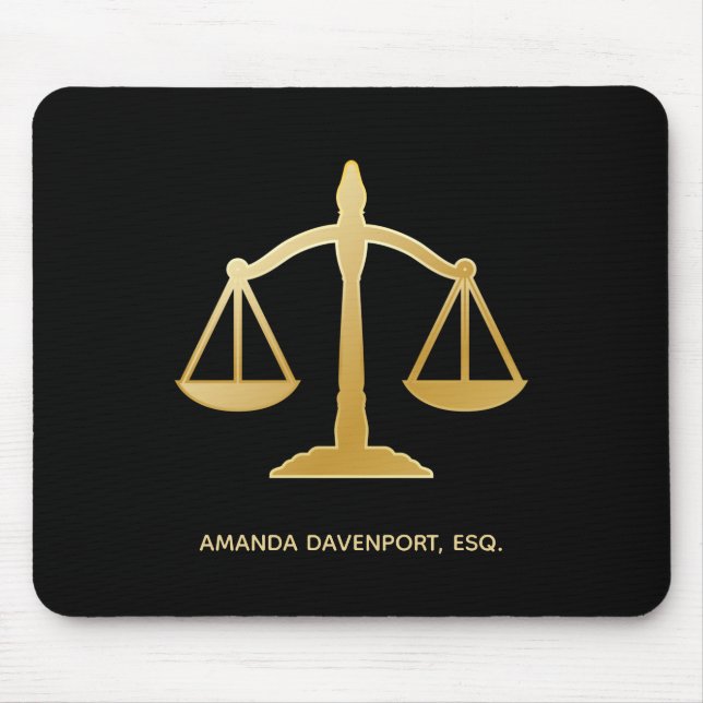 Tapis De Souris Golden Scales of Justice Law Theme (Devant)