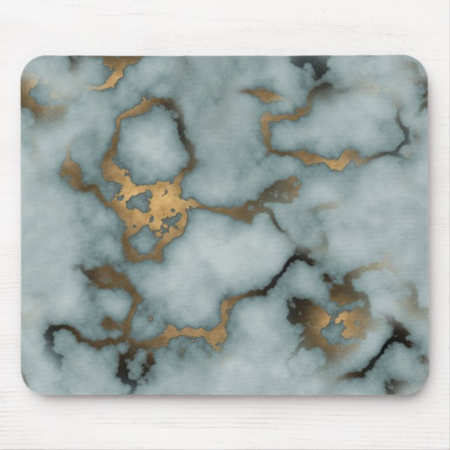 Tapis De Souris Golden Vein Marble  Ocean Mist Mouse Pads (Devant)