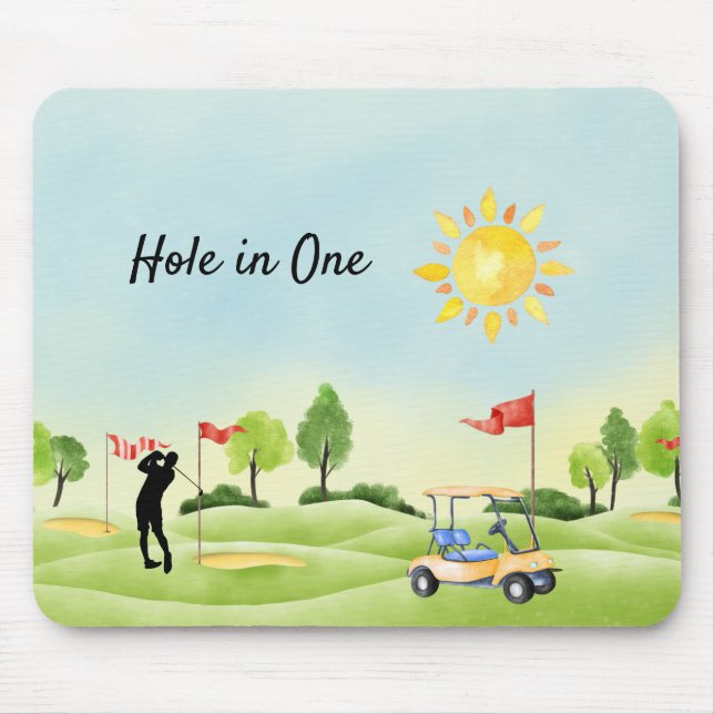 Tapis De Souris Golf Amusant Mousepad (Devant)