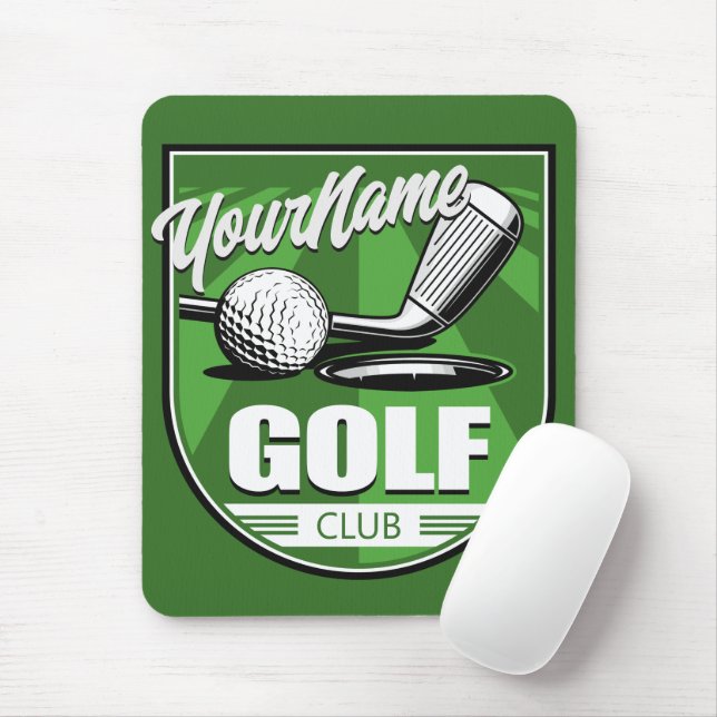 Tapis De Souris Golf Club NAME Pro Golfer Player Personnalisé (Avec souris)