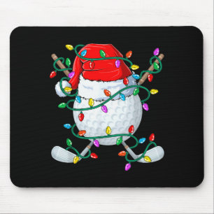 Tapis De Souris Golf de Noël Xmas Santa Srts Chapeau Golfeur Golf
