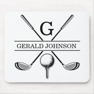 Tapis De Souris Golf Design Monogramme Modèle Souris