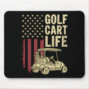Tapis De Souris Golf Panier Life Usa Drapeau Funny Golf Papa Mari