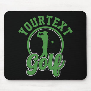Tapis De Souris Golf personnalisé AJOUTER NOM Retro Pro Golfer Swi