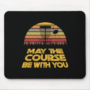 Tapis De Souris Golf sur disque rétro vintage Que le parcours soit