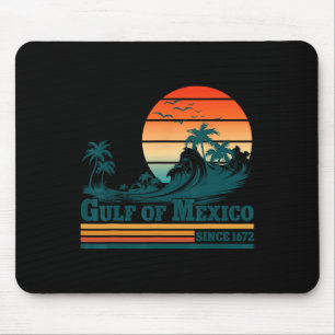 Tapis De Souris Golfe Du Mexique Depuis 1672 Vintage Sunset Beach 