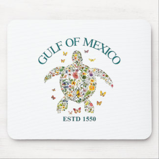Tapis De Souris Golfe Du Mexique Pas Amérique Amérique Florale Usa