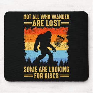 Tapis De Souris Golfeur de disque Sasquatch perdu Art rétro extéri