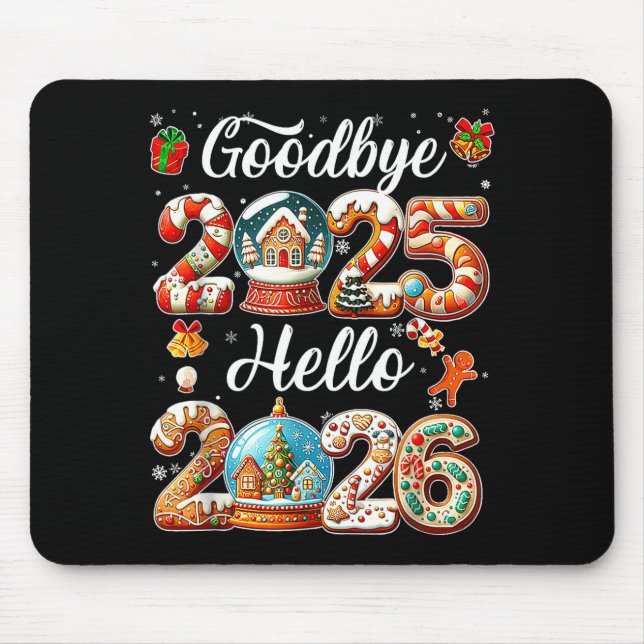 Tapis De Souris Goodbye 2025 Hello 2026 Happy New Year's Eve Chris (Devant)