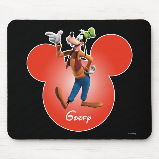 Tapis De Souris Goofy | Icône de tête de micro (Devant)