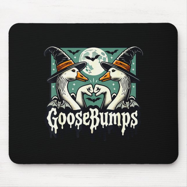 Tapis De Souris Goose Bumps Goosebumps Funny Geese Fist Bump Hallo (Devant)