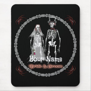 Tapis De Souris Goth Skeleton Mariage Souris