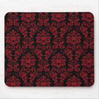 Tapis de souris gothique rouge et noir