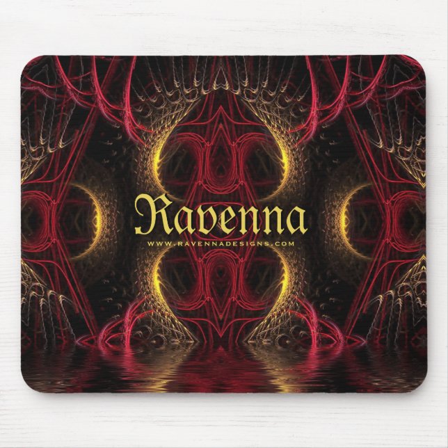 Tapis De Souris Gothique Valentine Gold Hearts Dark Arts (Devant)