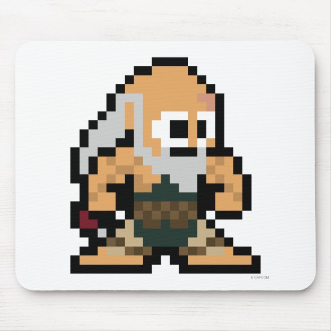 Tapis De Souris Gouken à 8 bits (Devant)