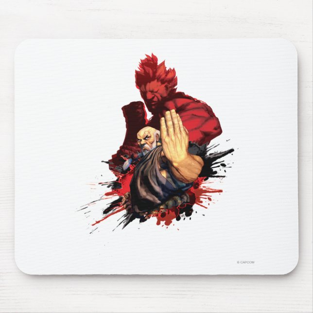 Tapis De Souris Gouken contre Akuma (Devant)