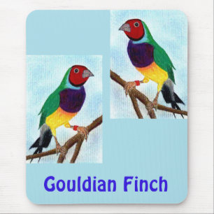 Tapis De Souris ~ Gouldian Finch ~ Art original ~ Pad souris