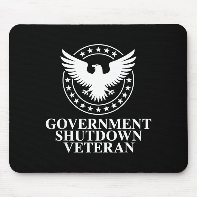 Tapis De Souris Government Shutdown Veteran Eagle Patriotic Litica (Devant)