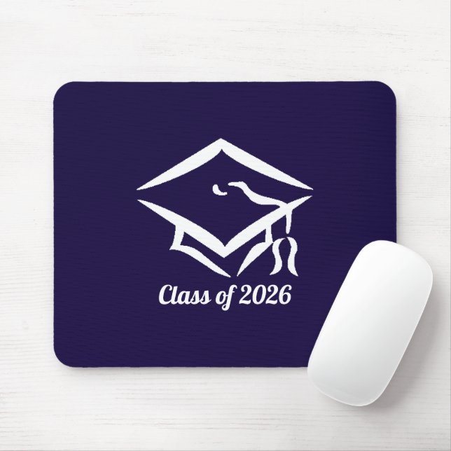 Tapis De Souris Graduation Class of 20?? NVYWHT Customize Year (Avec souris)