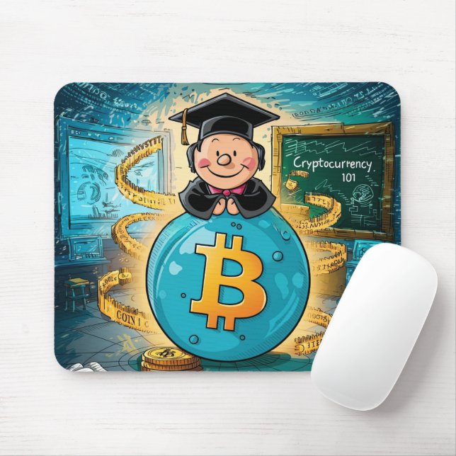 Tapis De Souris Graduation de crypto-monnaie (Avec souris)