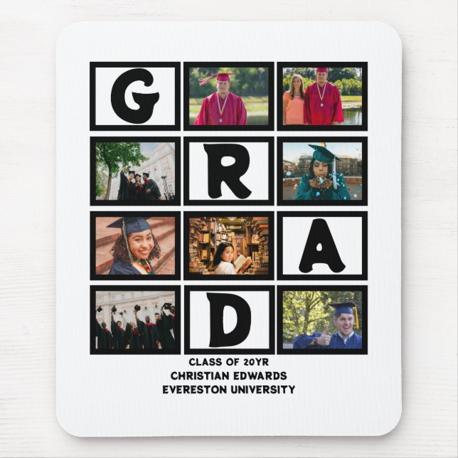 Tapis De Souris Graduation Personnalisée Classe De 8E Année Collag (Devant)