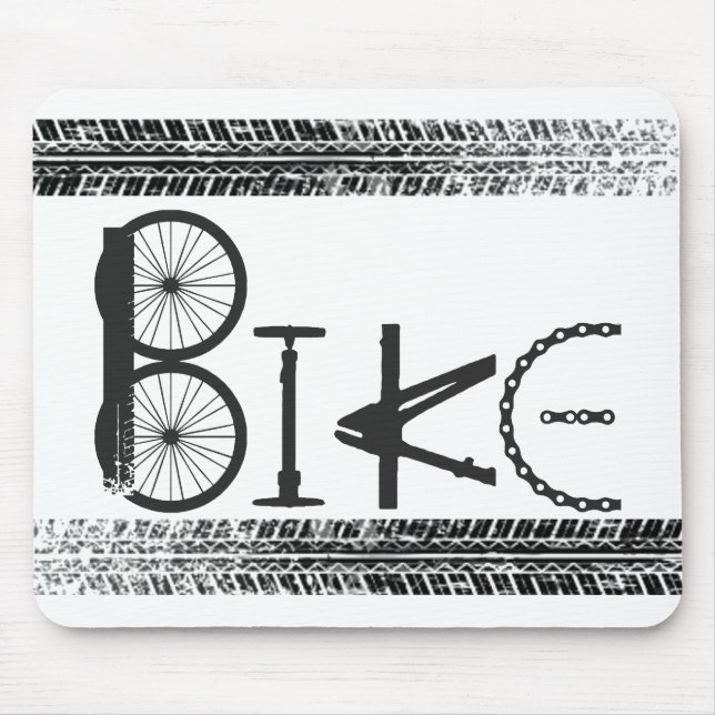 Tapis De Souris Graffiti de Pièces de Vélo avec Pneus (Devant)