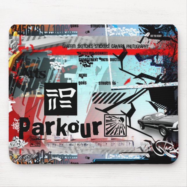 Tapis De Souris graffiti Parkour (Devant)