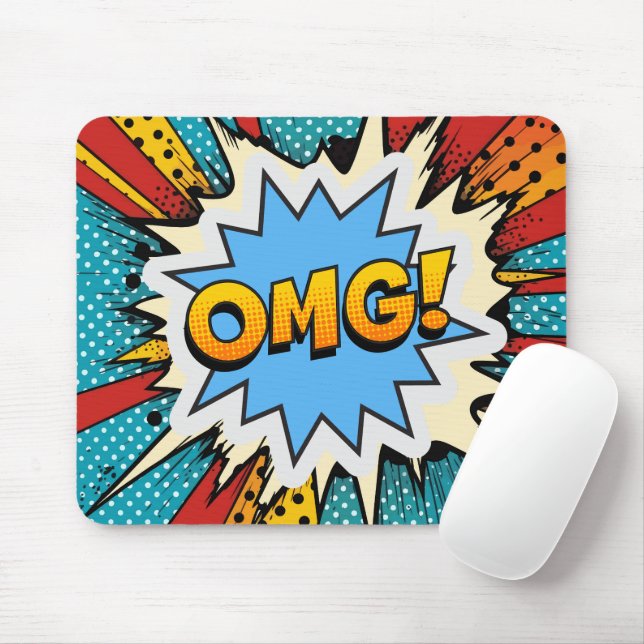 Tapis De Souris Graffiti pop art cool coloré moderne contemporain (Avec souris)
