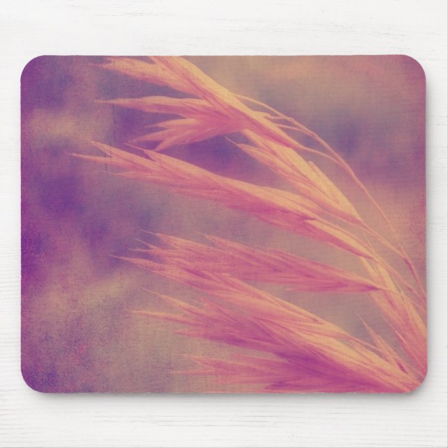 Tapis De Souris Graine d'herbe violet Art numérique de brume (Devant)