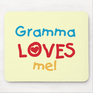 Tapis De Souris Gramma aime mes t-shirts et cadeaux