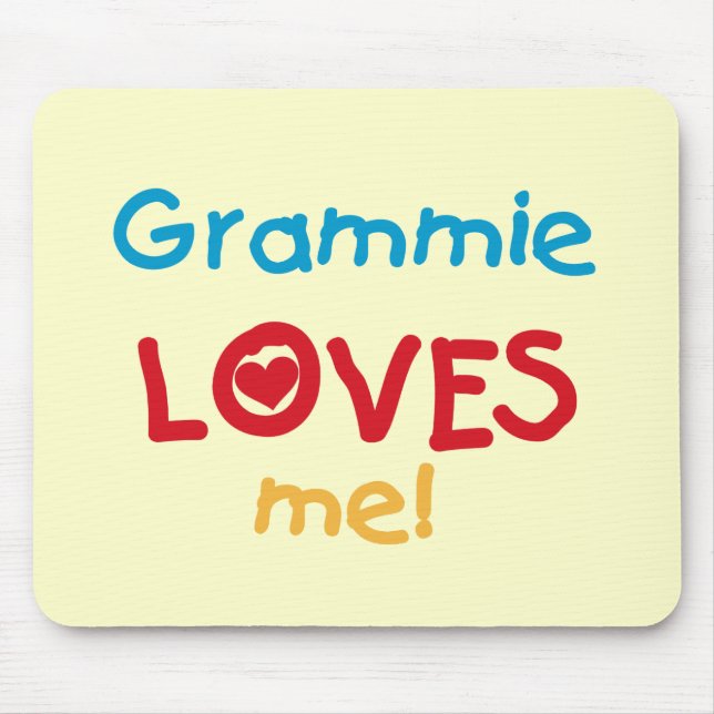 Tapis De Souris Grammie m'aime T-shirts et cadeaux (Devant)