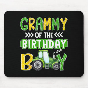 Tapis De Souris Grammy du garçon d'anniversaire Tracteurs Camions