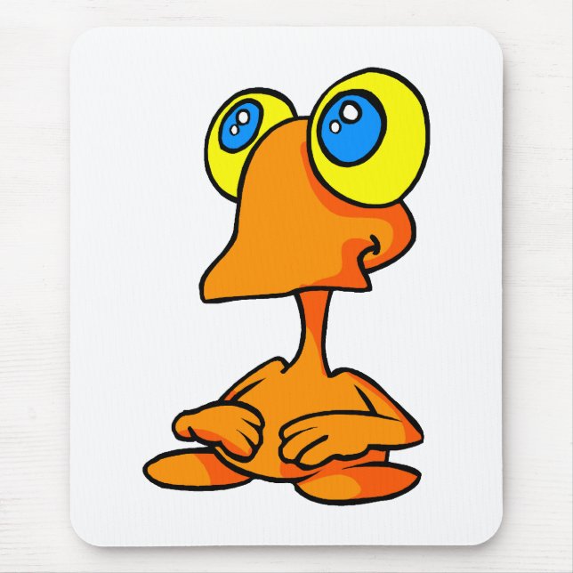 Tapis De Souris Grand alien observé adorable (Devant)